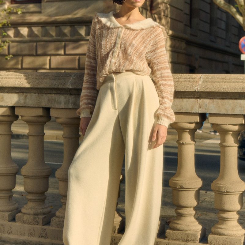 Pantalón punto con pinzas