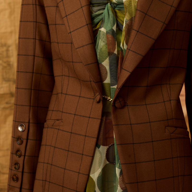Blazer marrón cuadros