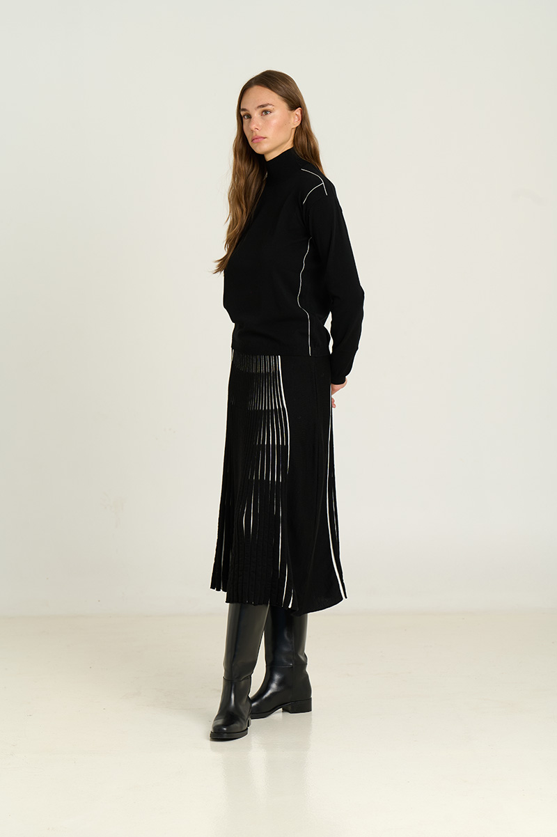 Falda midi punto radial - Imagen 5