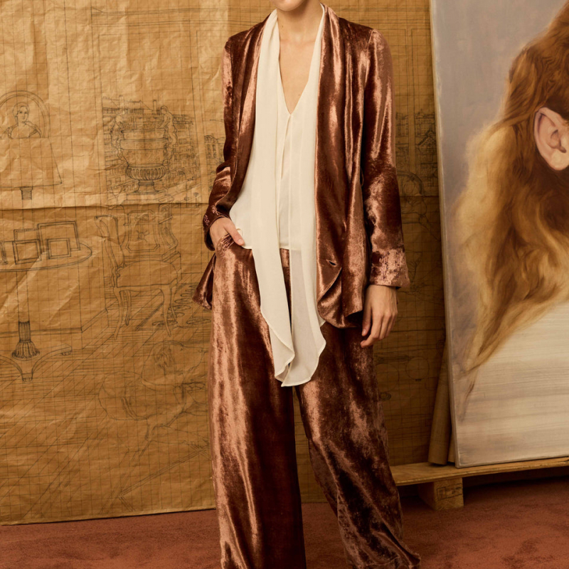 Pantalón terciopelo maquillaje