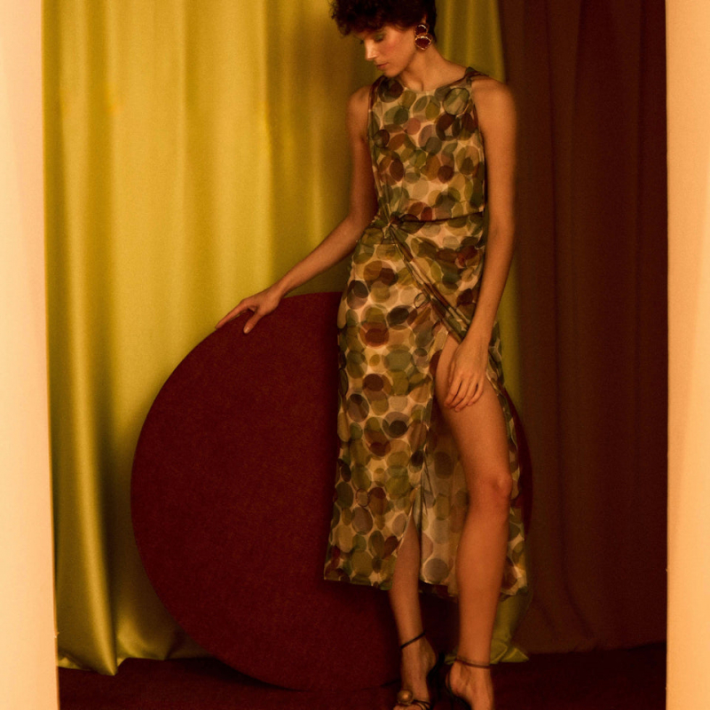 Vestido tul círculos