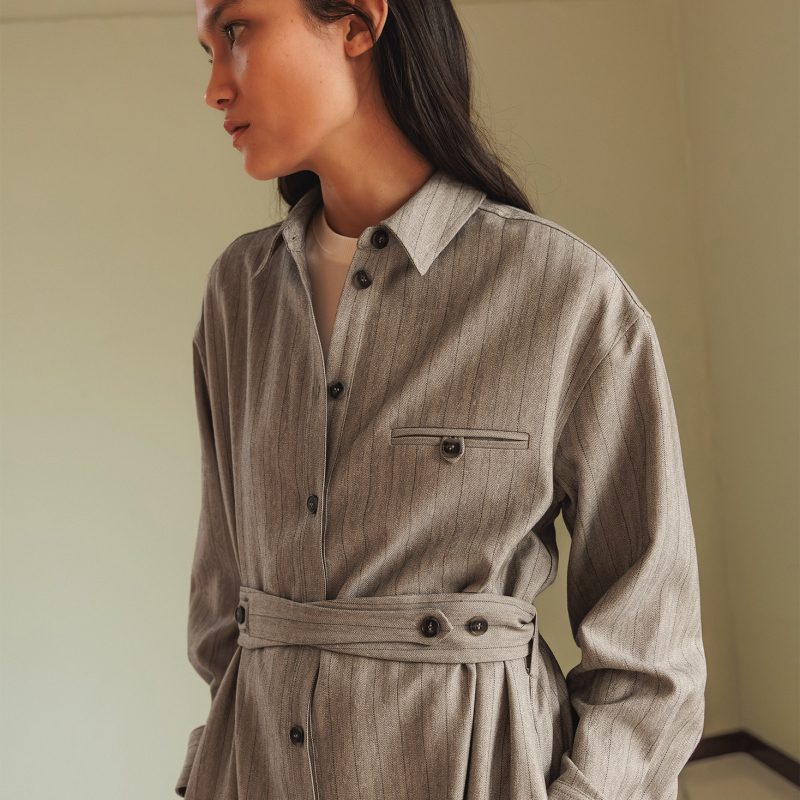 Vestido camisero fluido