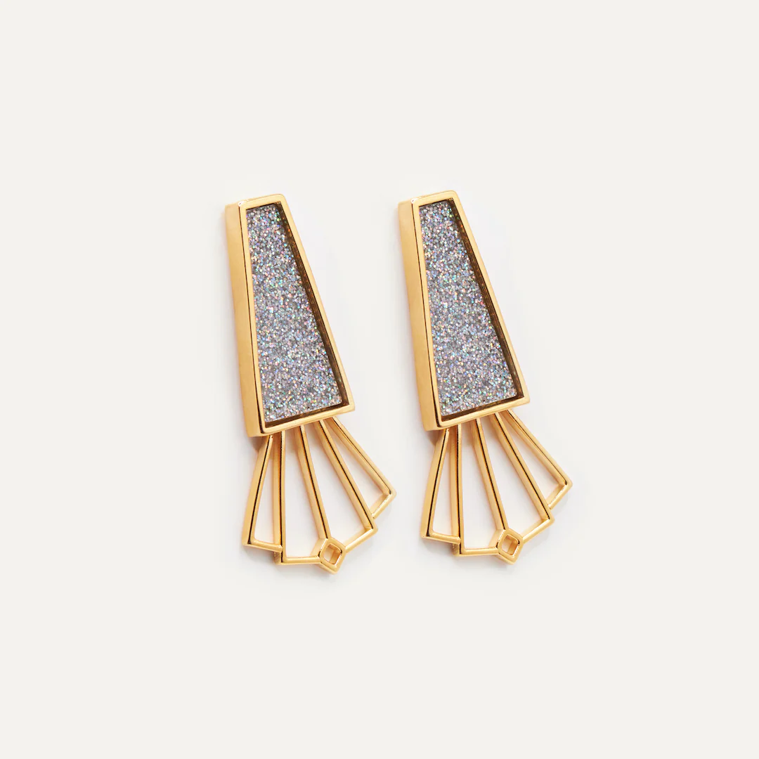 Pendientes Catalina purpurina - Imagen 3