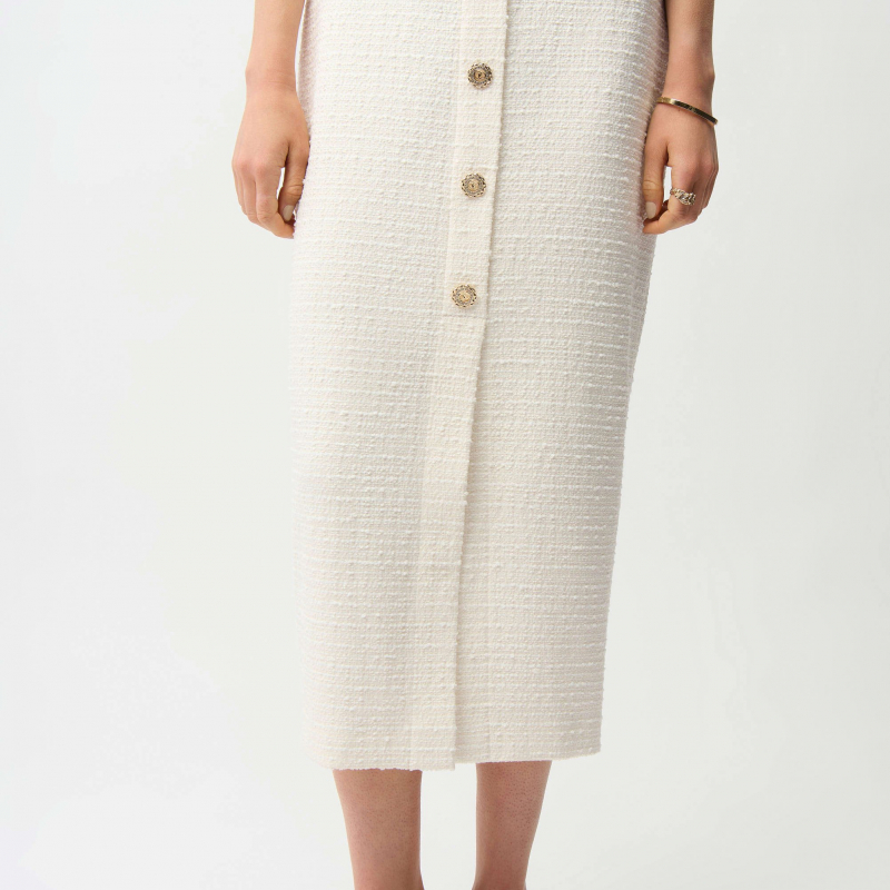 Falda lápiz botones dorados