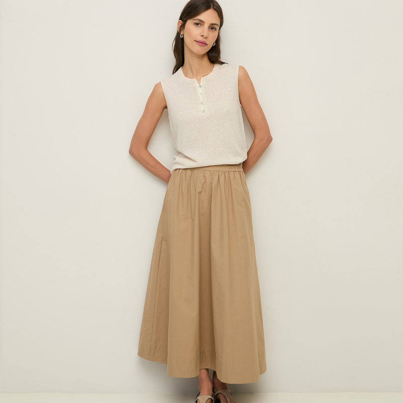 Falda larga algodón