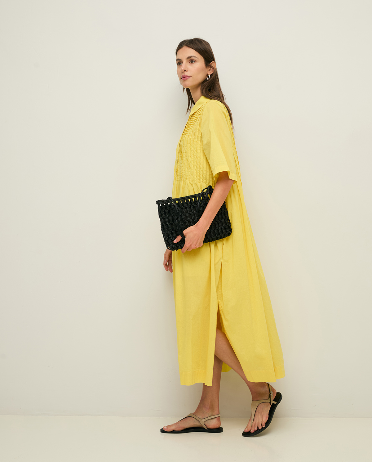 Vestido camisero largo fluido - Imagen 12