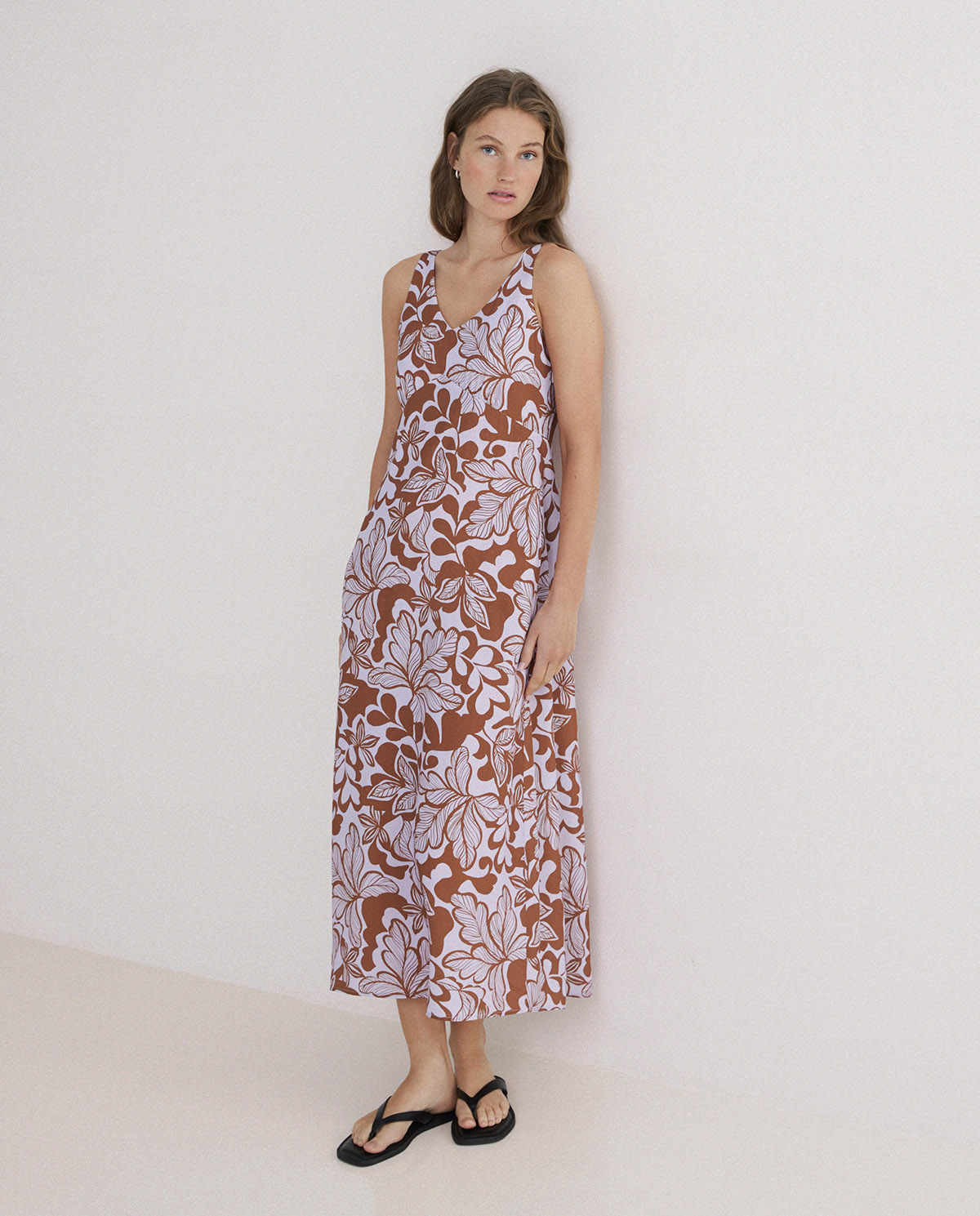 Vestido largo estampado - Imagen 2