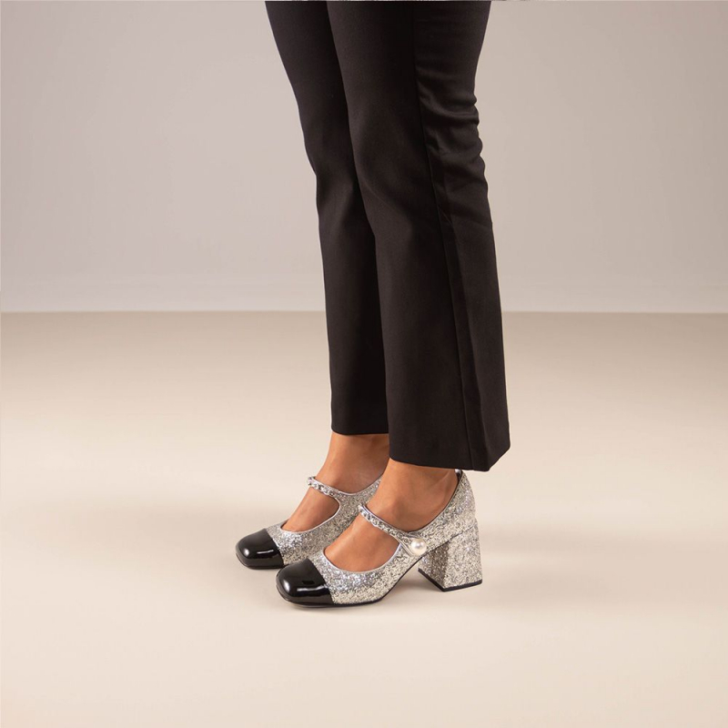 Zapato tacón glitter Rimini