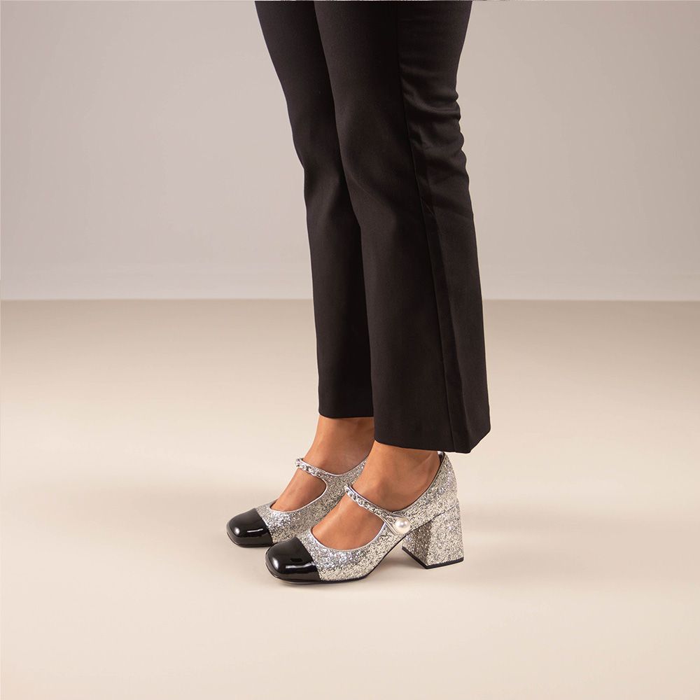 Zapato tacón glitter Rimini