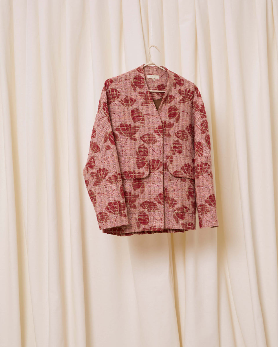 Cazadora rosa flores - Imagen 5