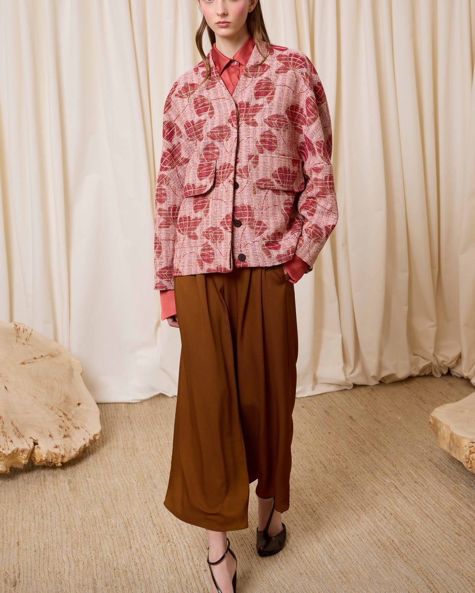 Cazadora rosa flores - Imagen 2