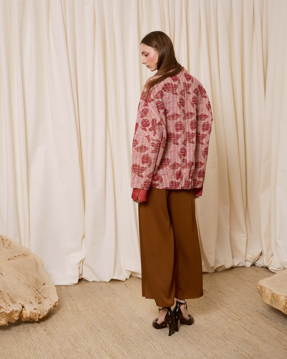 Cazadora rosa flores - Imagen 4