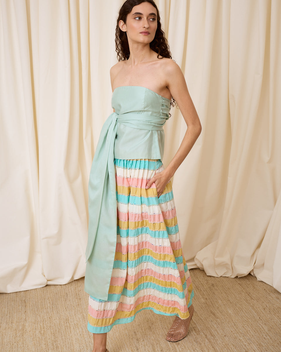 Falda rayas multicolor