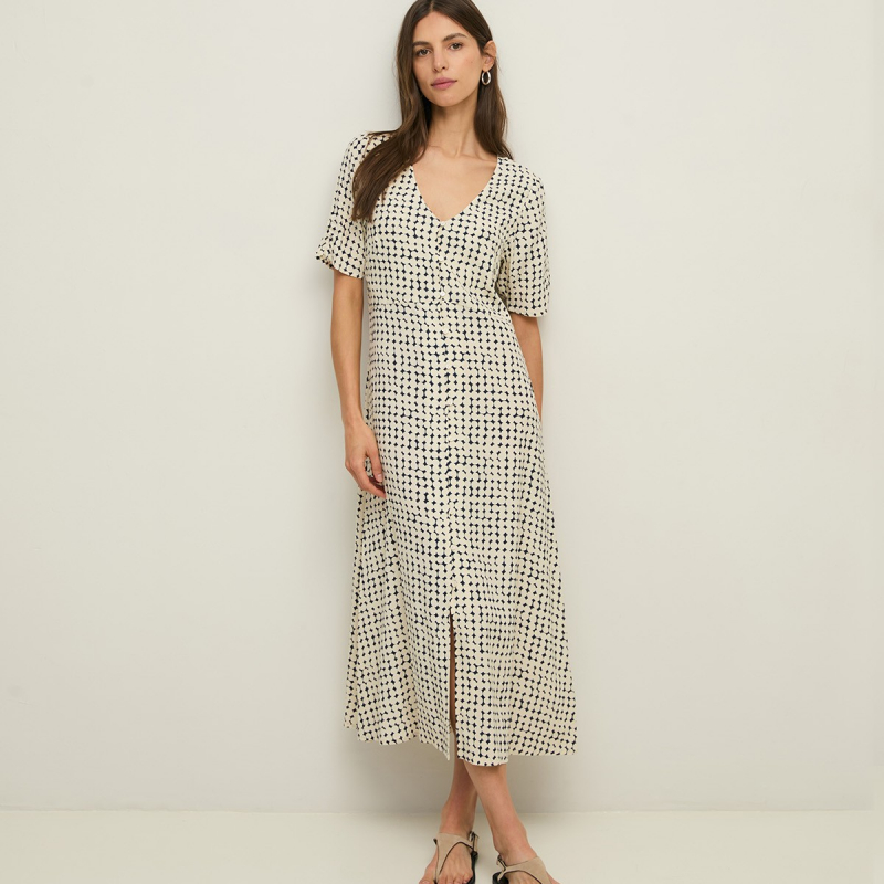 Vestido midi viscosa