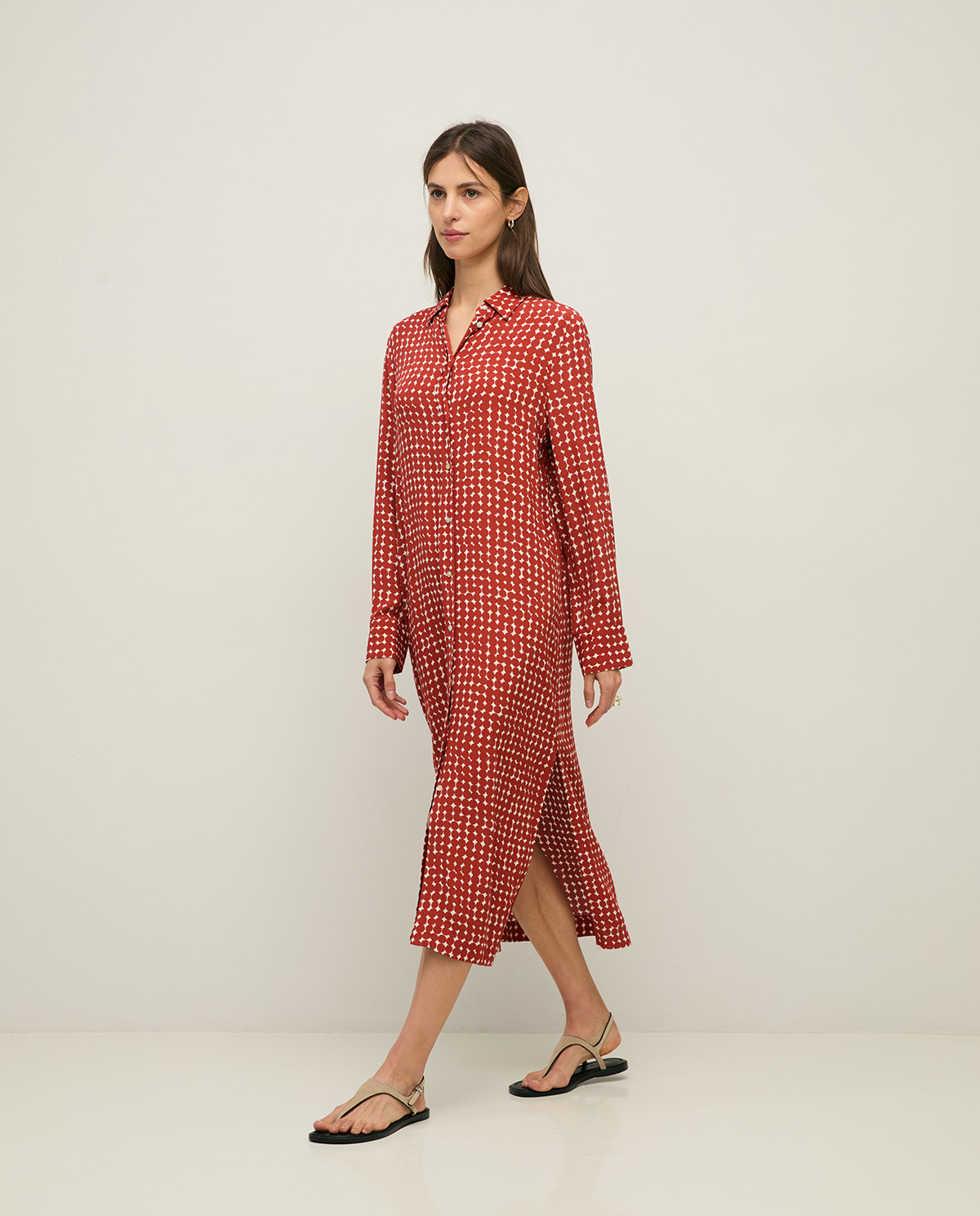 Vestido camisero viscosa - Imagen 2