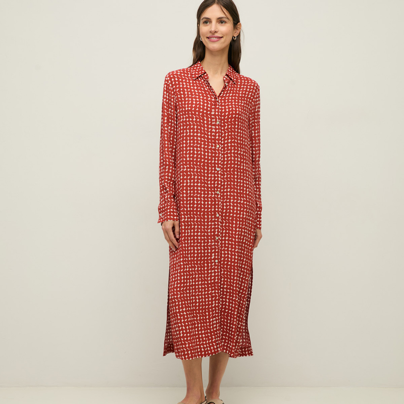 Vestido camisero viscosa