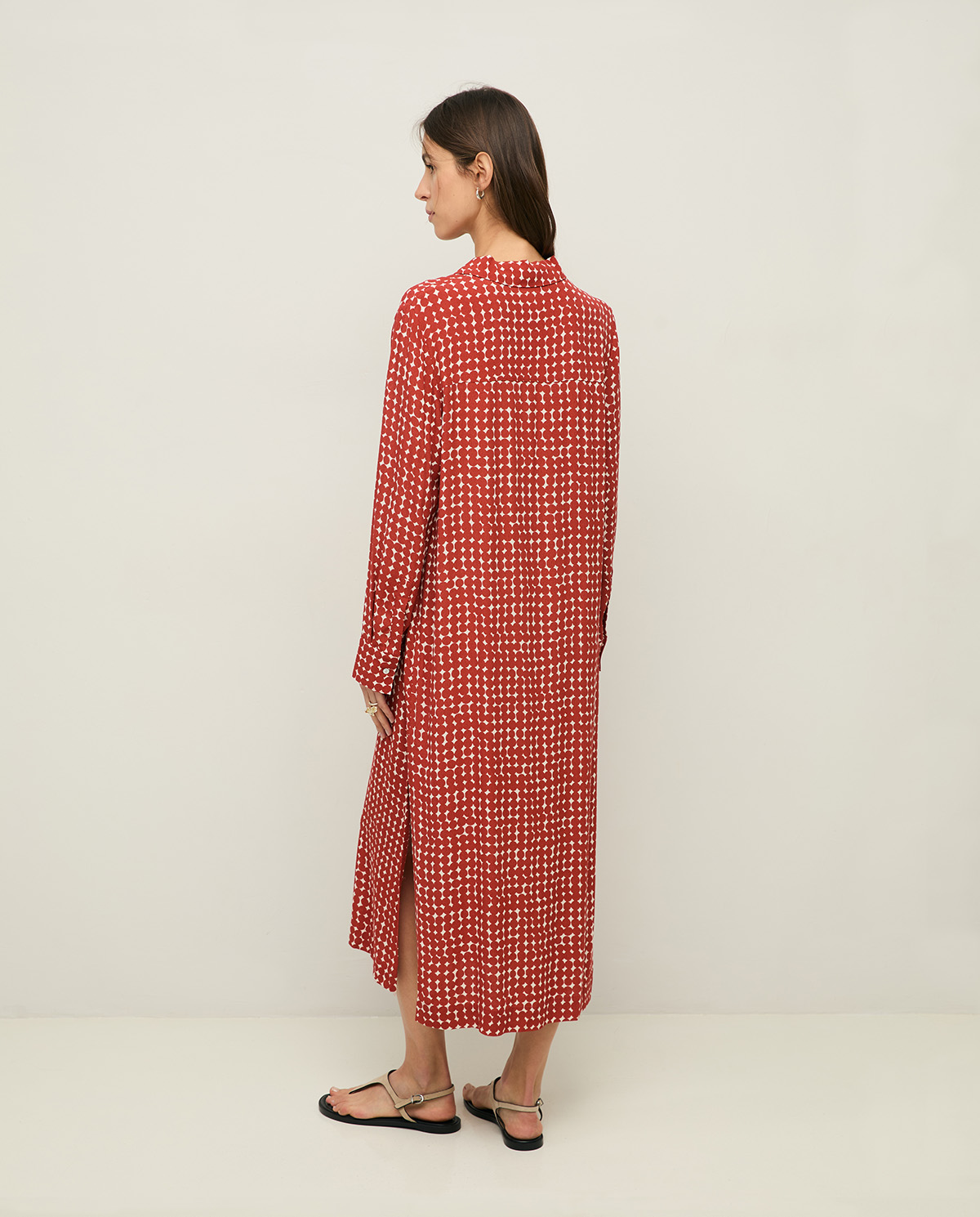 Vestido camisero viscosa - Imagen 8