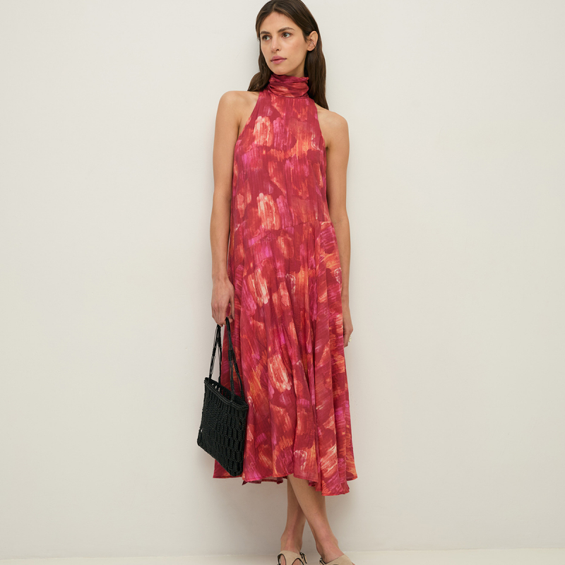 Vestido largo escote halter