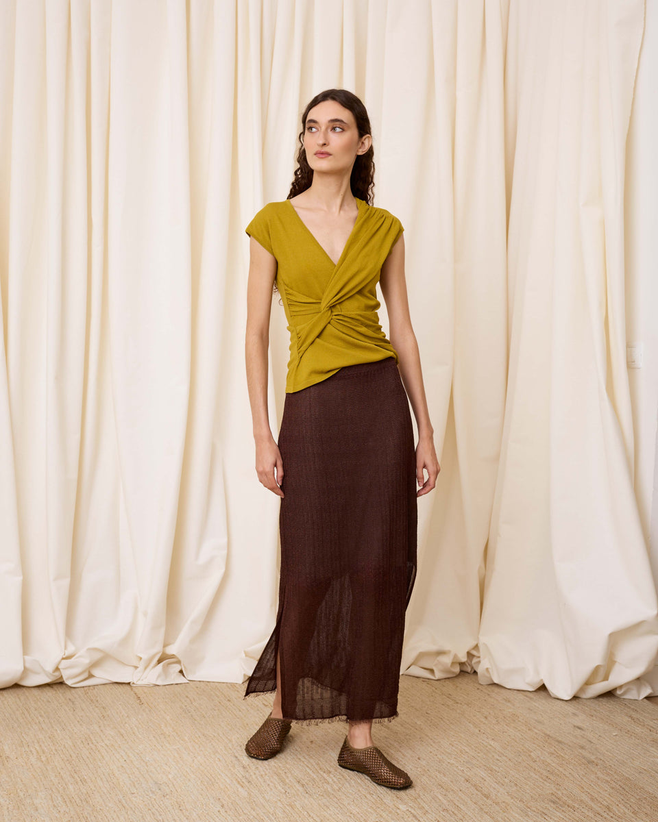 Falda lurex chocolate