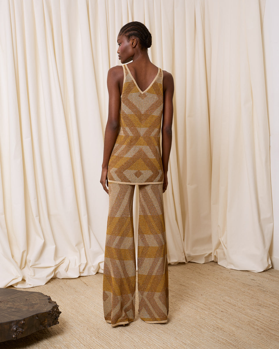 Top lurex multicolor dorado - Imagen 4