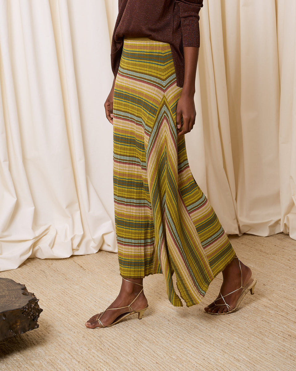 Falda larga asimétrica rayas - Imagen 3