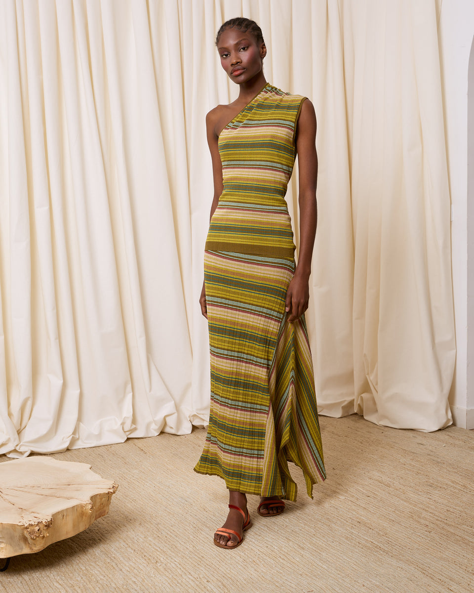 Falda larga asimétrica rayas - Imagen 5