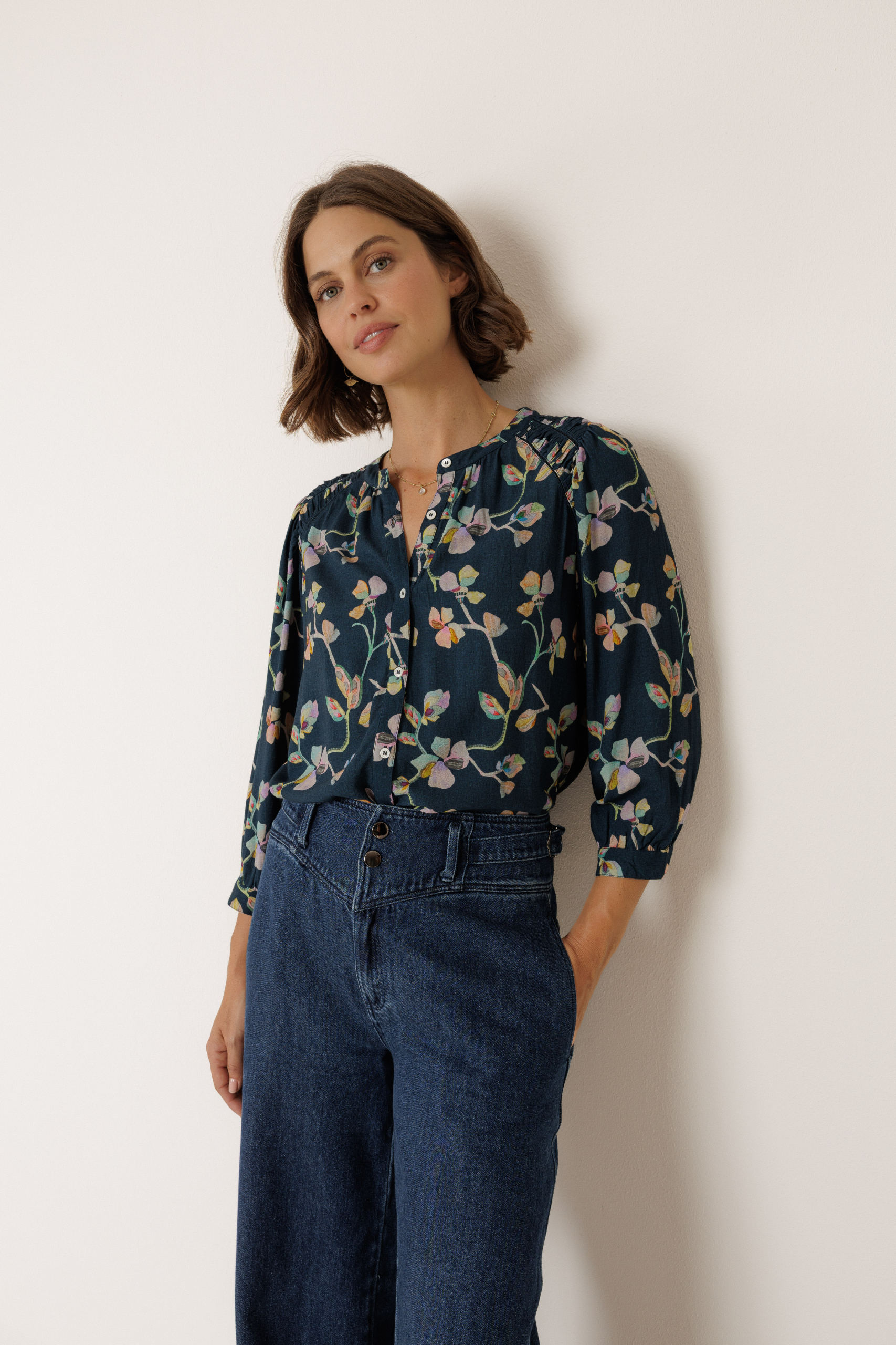 Camisa detalle fruncido