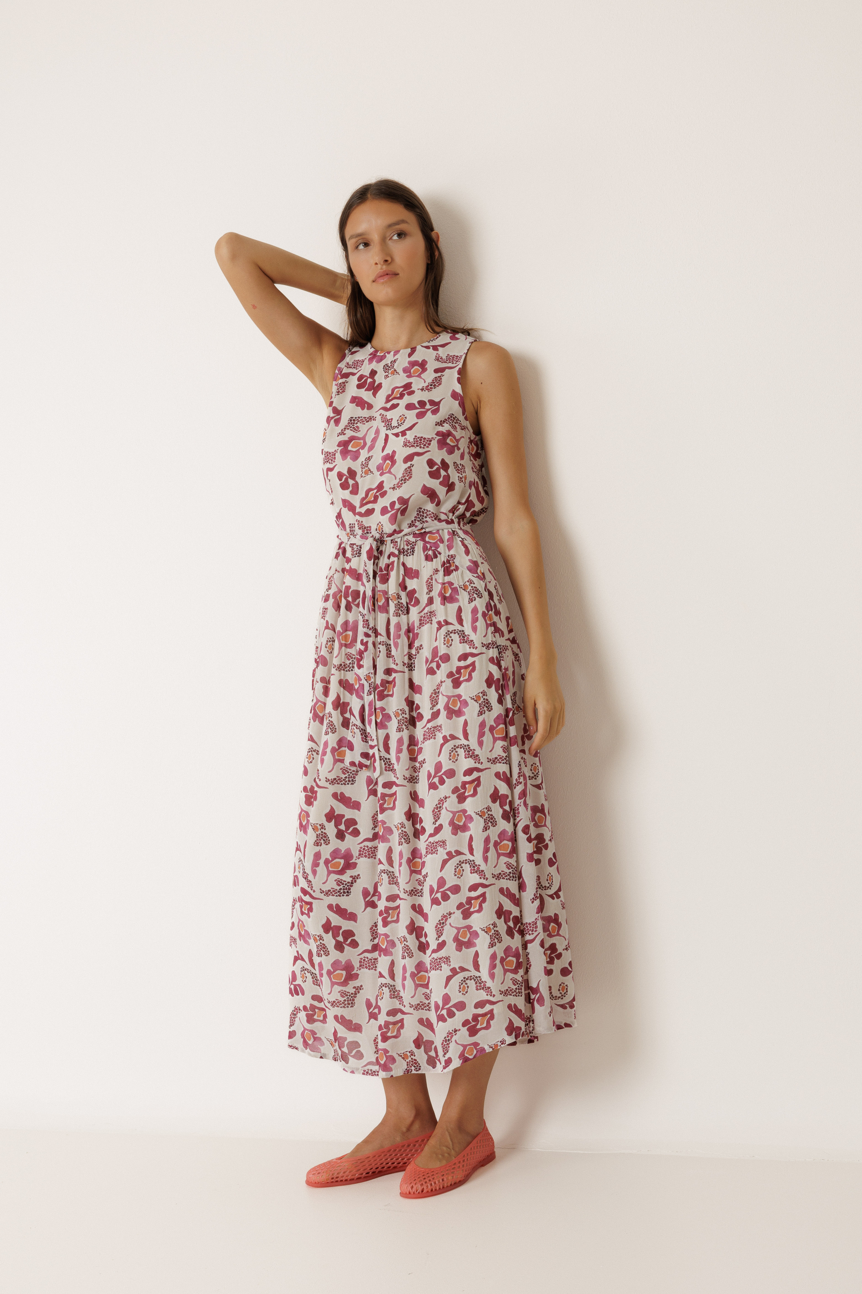 Vestido maxi flor