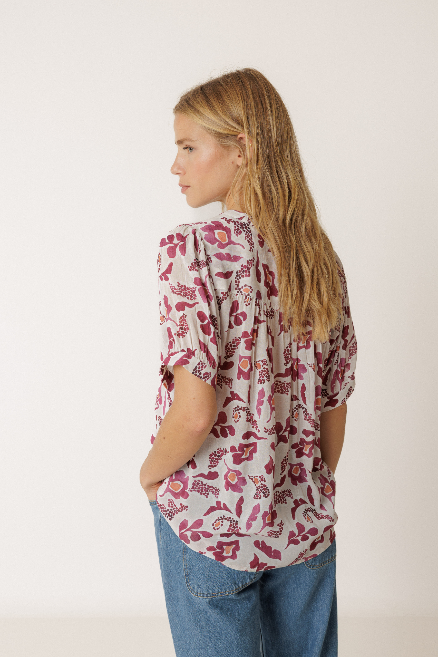 Camisa maxi flor - Imagen 2