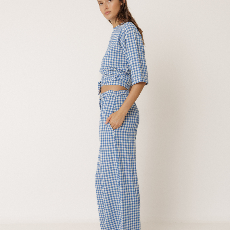 Pantalón vichy engomado