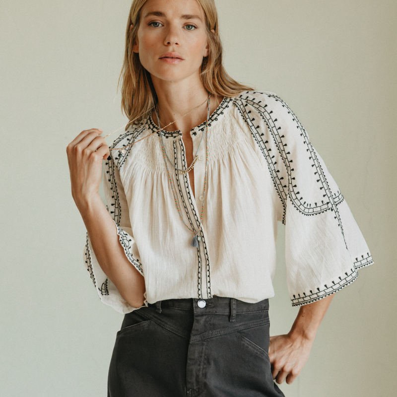 Camisa manga campana