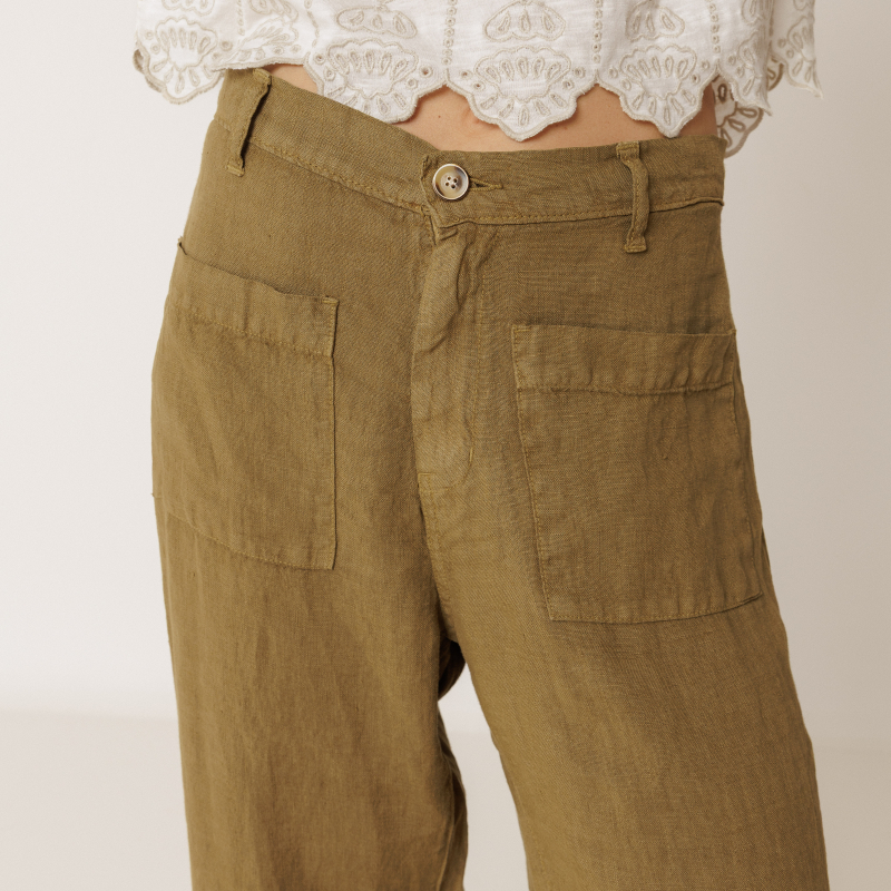Pantalón fluido lino