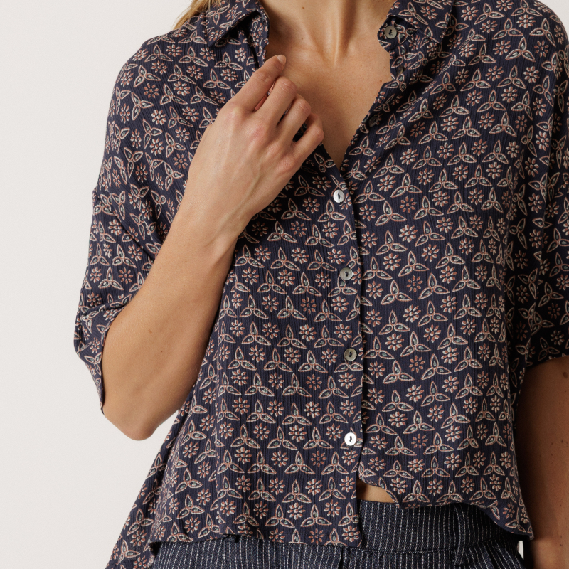 Camisa estampada oversize