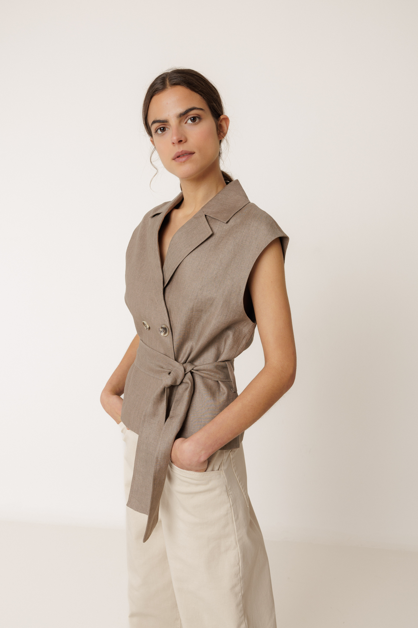 Chaleco de lino - Imagen 3