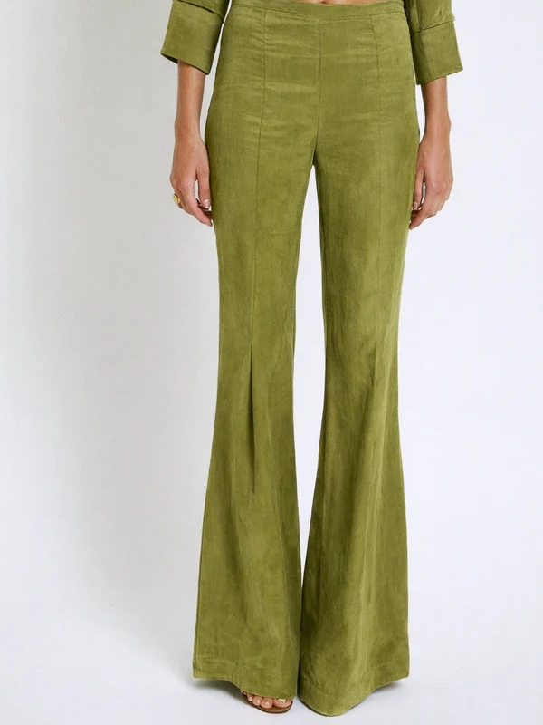 Pantalón icon cupro oliva