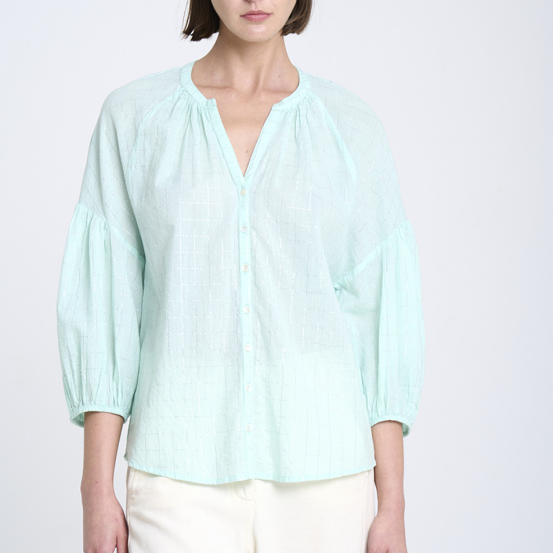 Blusa mangas abullonadas