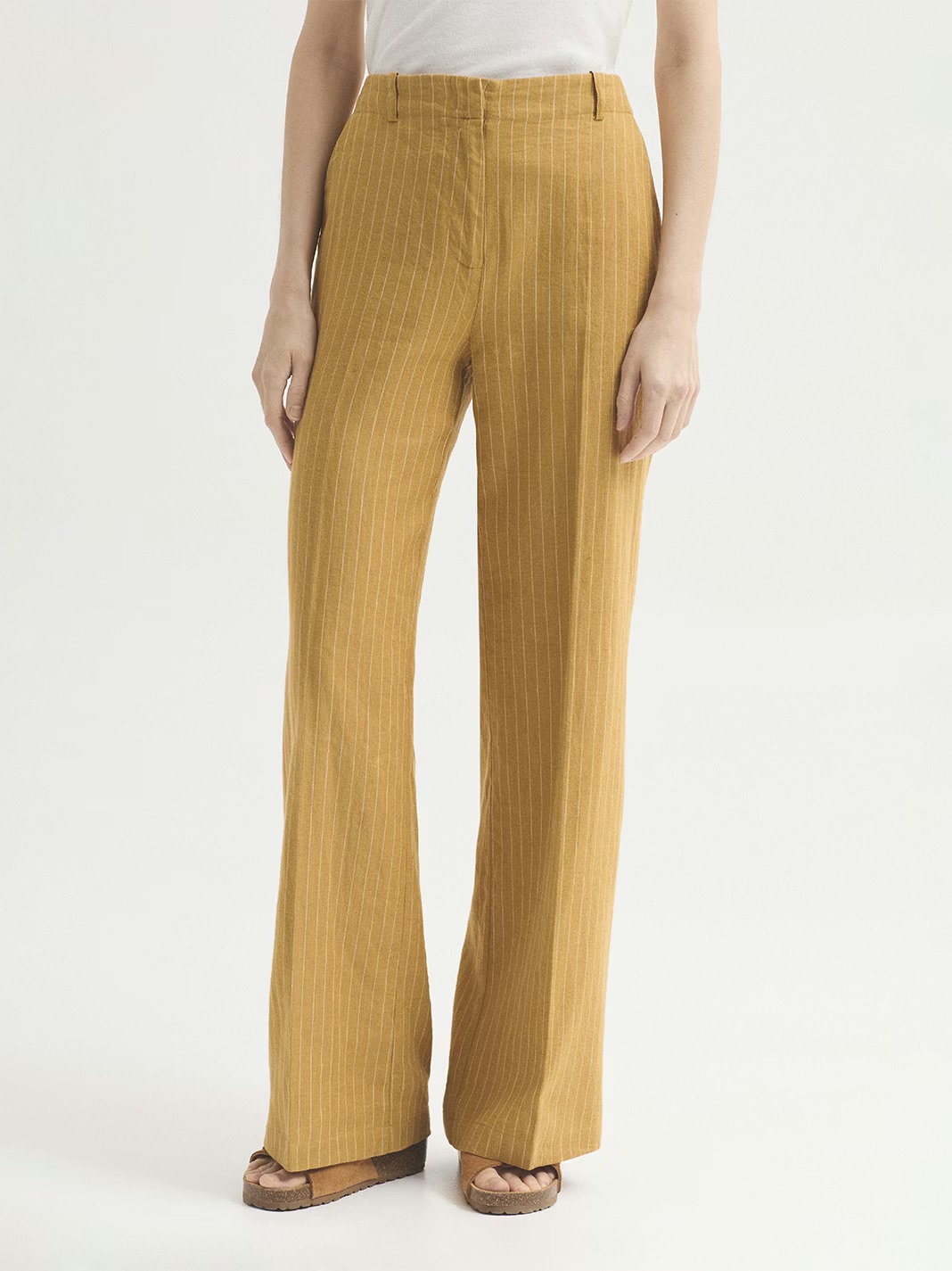 Pantalón lino ralla - Imagen 2