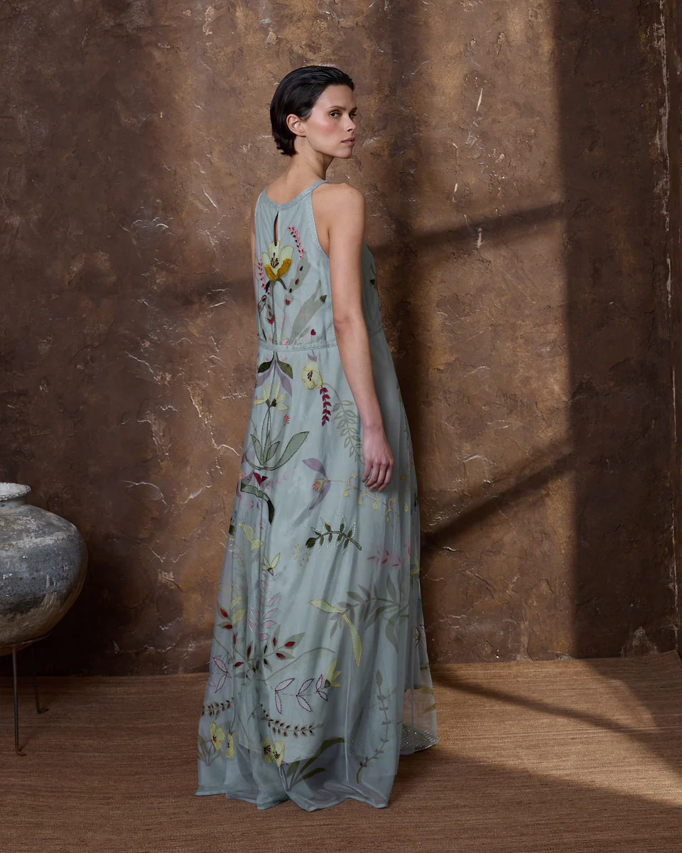 Vestido de tul bordado - Imagen 2