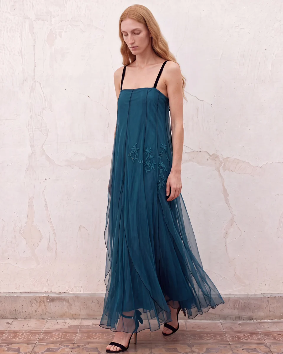 Vestido de tul azul - Imagen 2