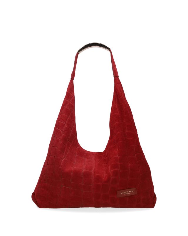 Bolso Ellisse Croco Suede grande - Imagen 3