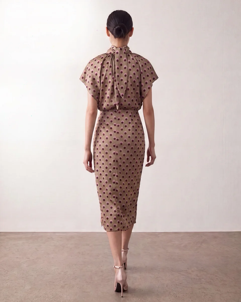 Vestido verde lunares con lentejuelas - Imagen 6