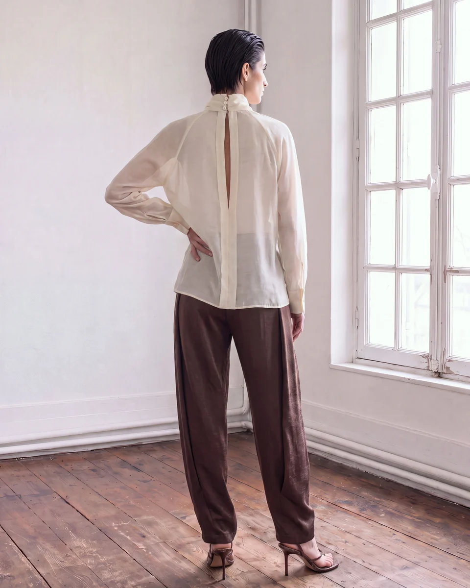 Blusa cuello cruzado - Imagen 3