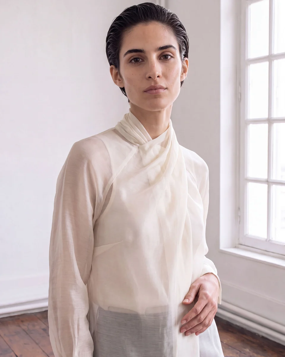 Blusa cuello cruzado - Imagen 2
