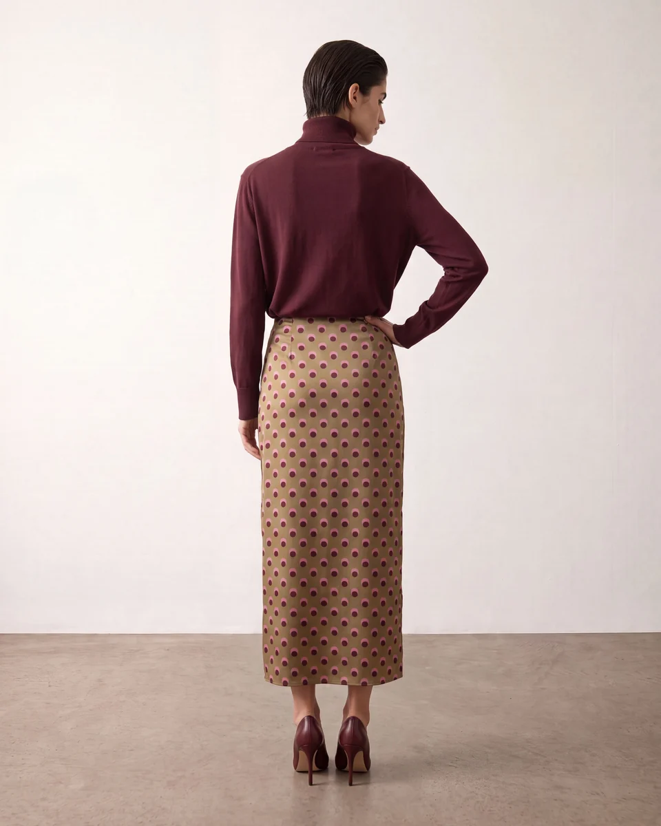 Falda verde lunares con lentejuelas - Imagen 4