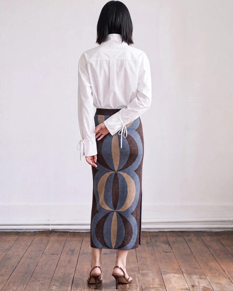 Falda de jacquard en lurex - Imagen 3