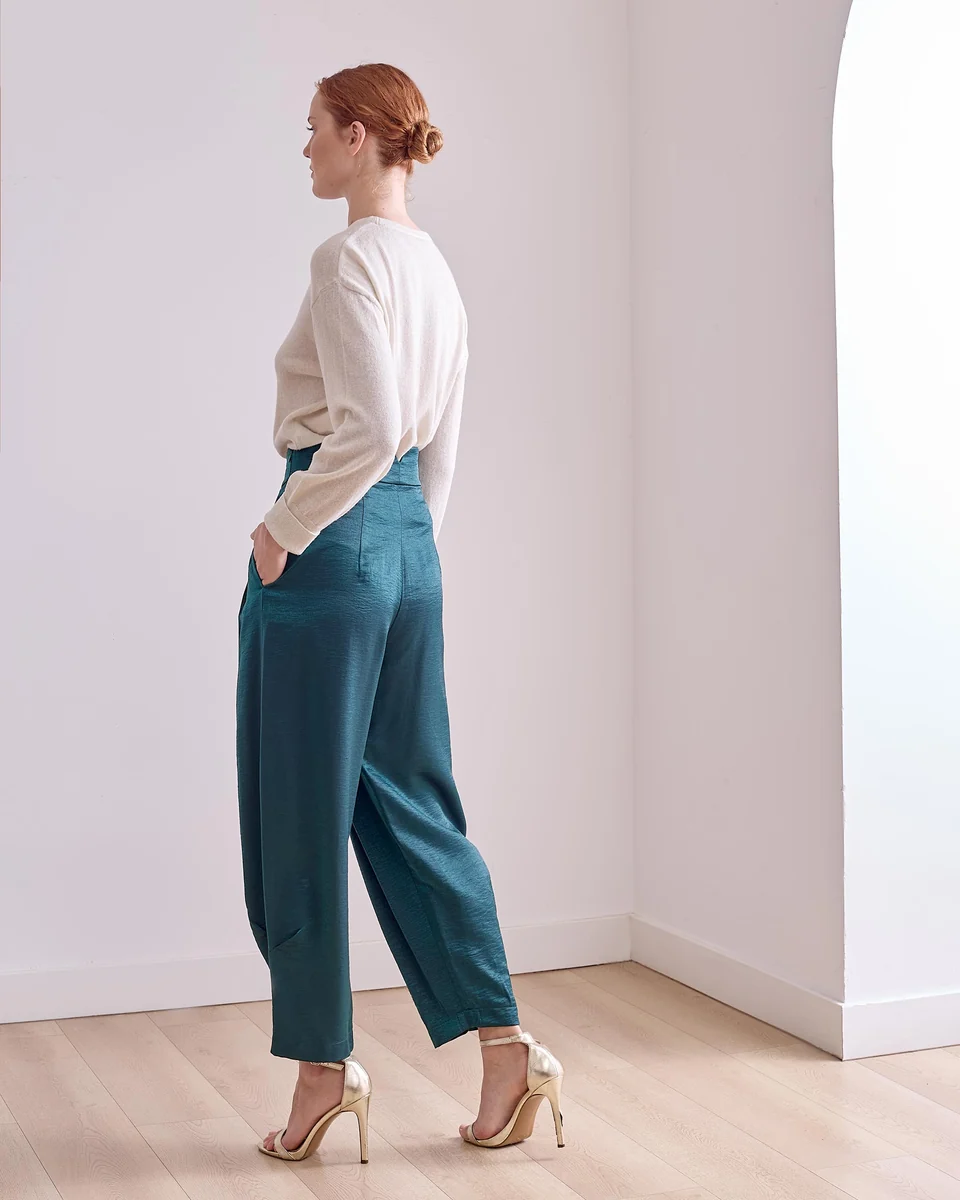 Pantalón de pinzas brillante - Imagen 2